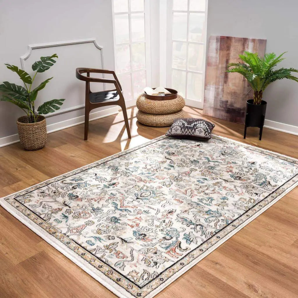 la dole rugs traditional persian oriental paisly ivory grey teal turquoise red orange area rug 8x10, 8x11 ft Large Living Room Carpet, Bedroom, Kitchen