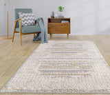 Ivory Beige Mustard Traditional Living Room Area Rug