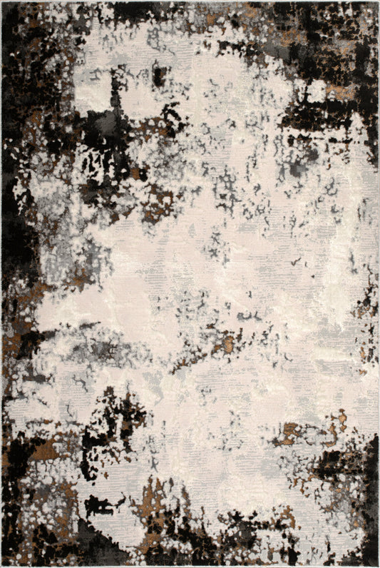 Anthracite Grey Beige Ivory Abstract Modern Living Room Bedroom Area Rug