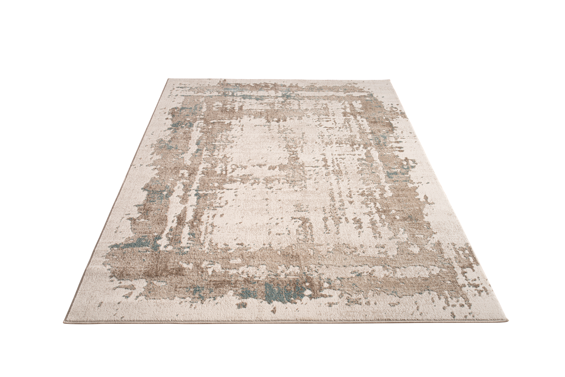 beige turquoise abstract living room area rug 4x6, 4x5 ft Small Carpet, Home Office, Living Room, Bedroom