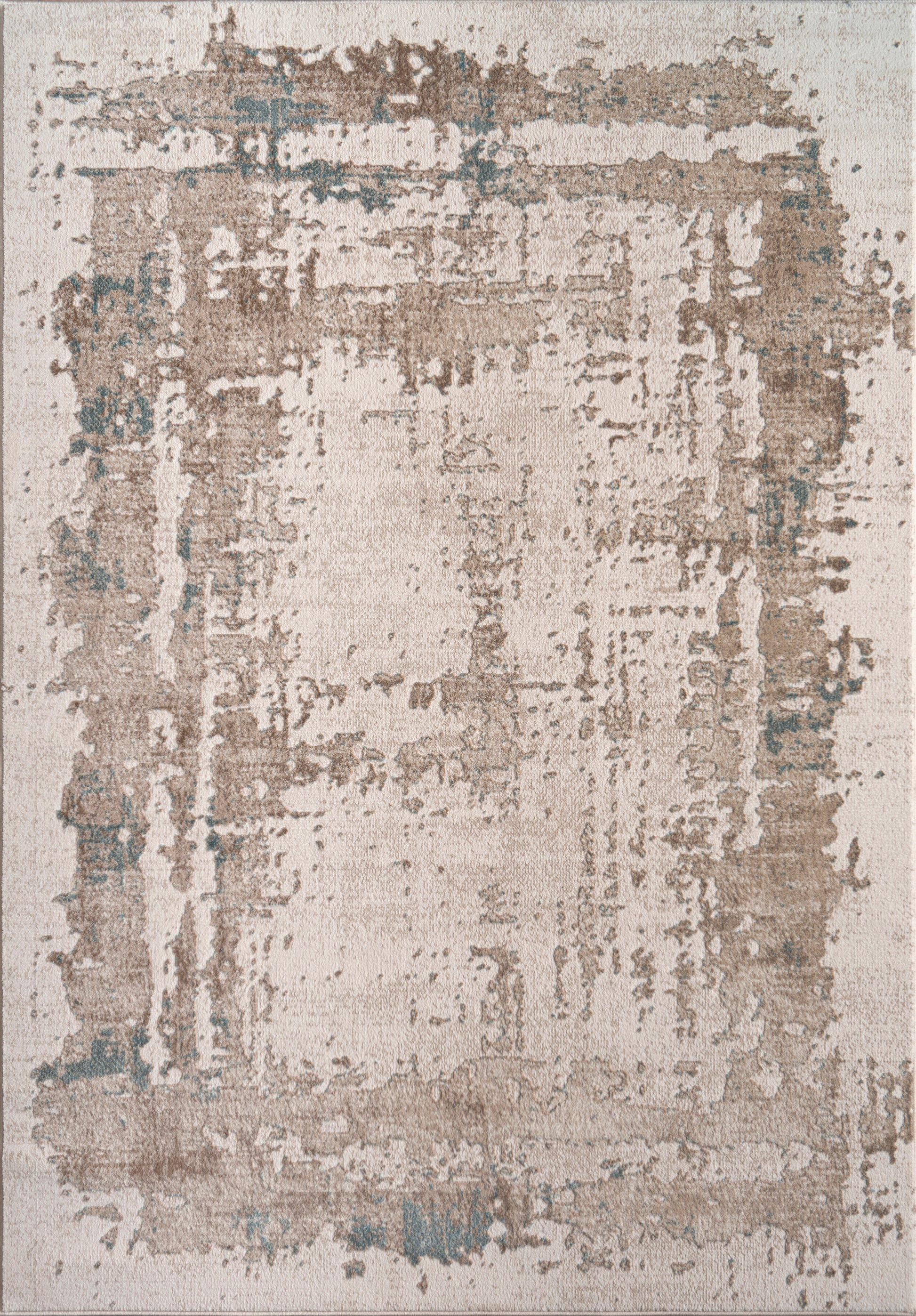 beige turquoise abstract living room area rug 2x8, 3x10, 2x10 ft Long Runner Rug, Hallway, Balcony, Entry Way, Kitchen, Stairs