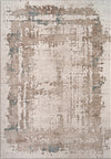Beige Turquoise Abstract Living Room Area Rug