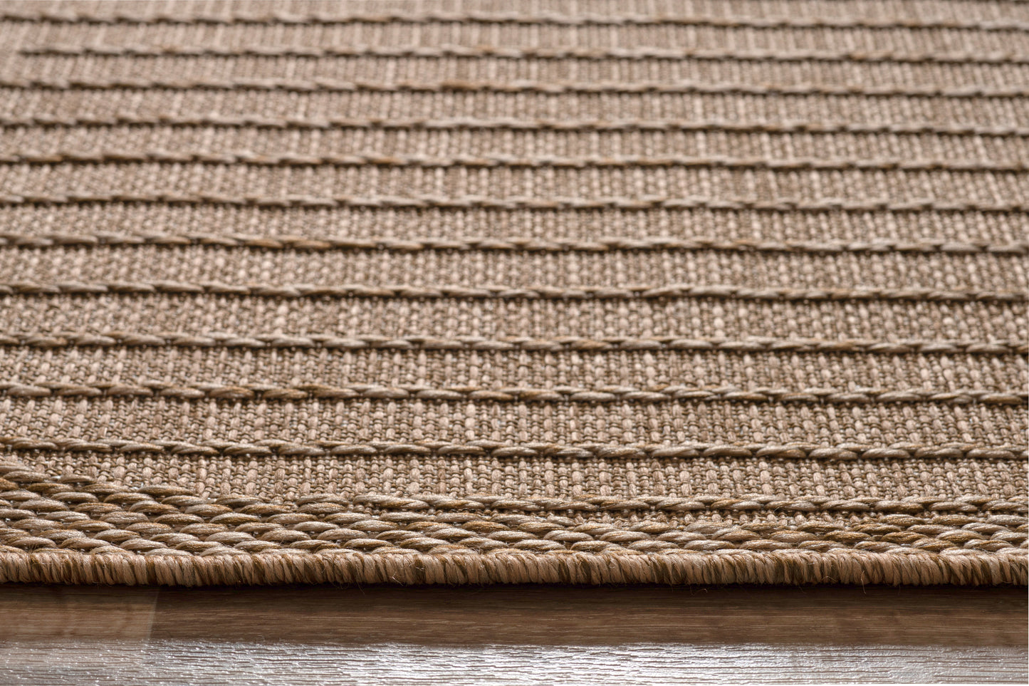 Beige Brown Geometric Living Room Bedroom Area Rug