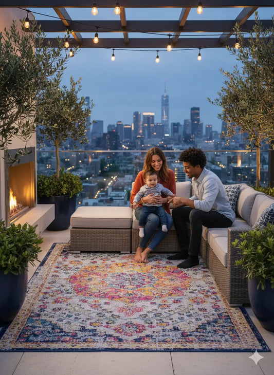 Ladole Rugs Timeless Collection Orlando Multicolor Traditional Indoor/Outdoor Durable Soft Runner Area Rug Carpet
