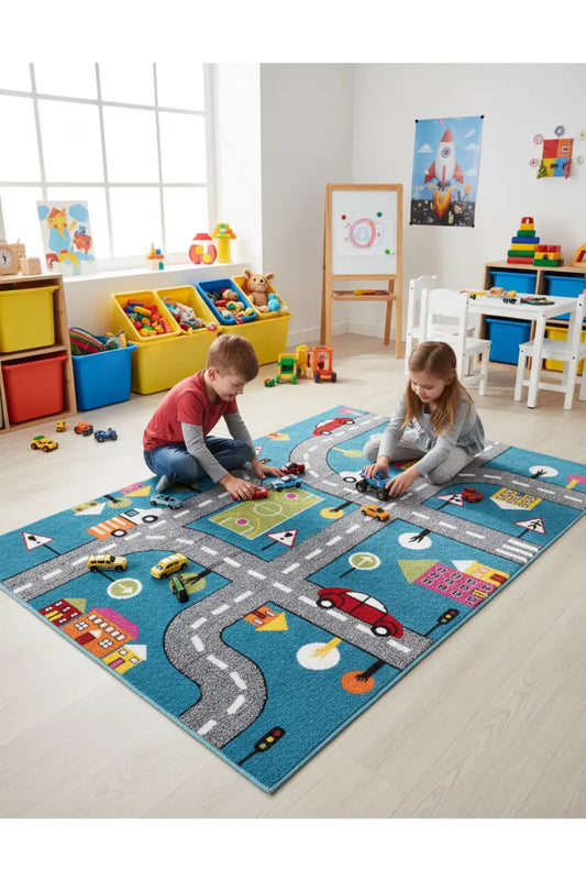 Moda Kids Play Carpet Cars Design
