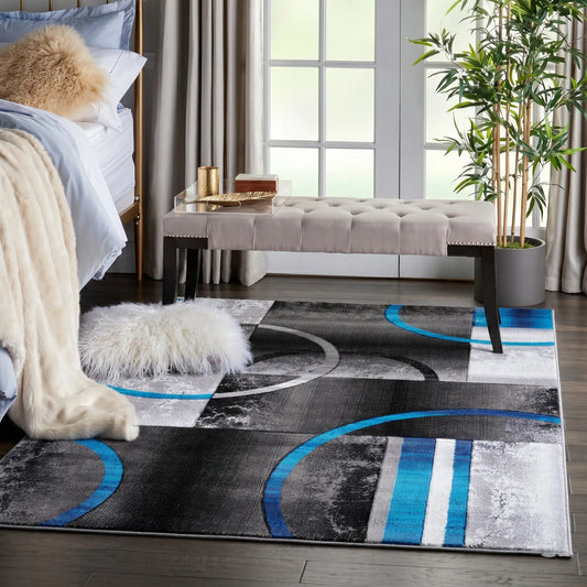 Adonis Grey Turquoise Area Rug