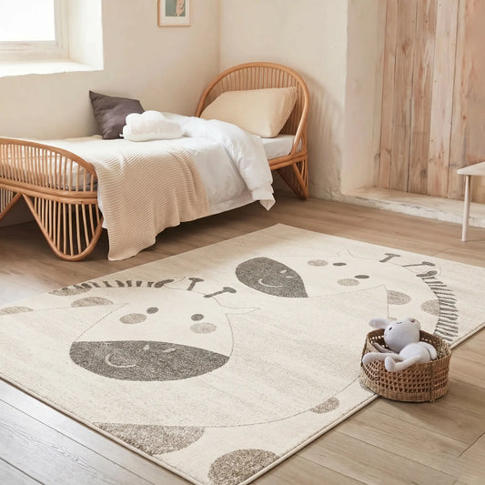 Girrafe Cartoon Kids Nursery Play Area Bedroom Area Rug