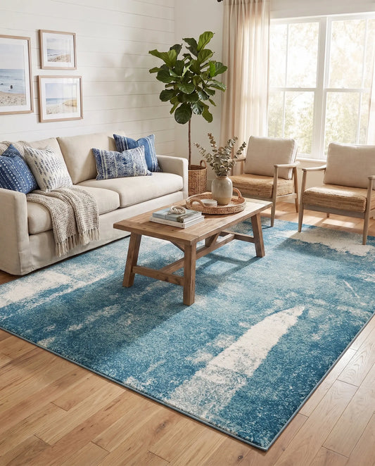 Unigue Teal Area Rug