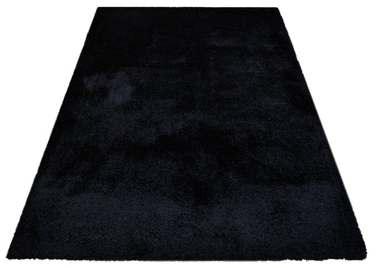 black fluffy soft machine washable area rug for living room bedroom 2x5, 3x5 Runner Rug, Entry Way, Entrance, Balcony, Bedside, Home Office, Table Top