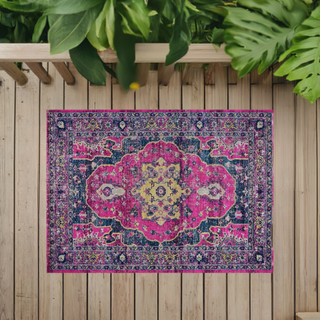 ladole rugs timeless collection beverly pink purple traditional indoor outdoor polypropylene runner area rug carpet 8x10, 8x11 ft Large Living Room Carpet, Bedroom, Kitchen