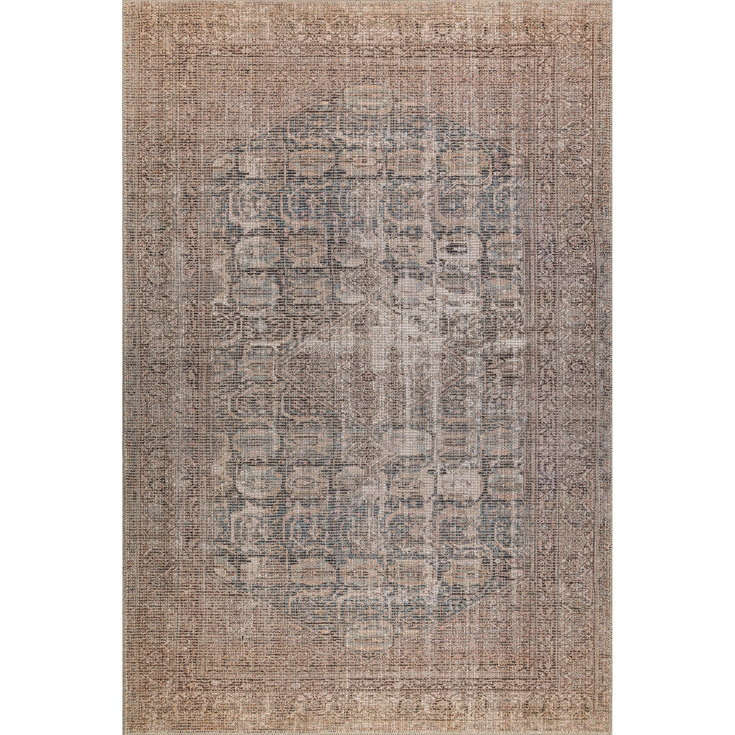 blue cotton and polyster machine washable traditional rustic area rug 2x8, 3x10, 2x10 ft Long Runner Rug, Hallway, Balcony, Entry Way, Kitchen, Stairs