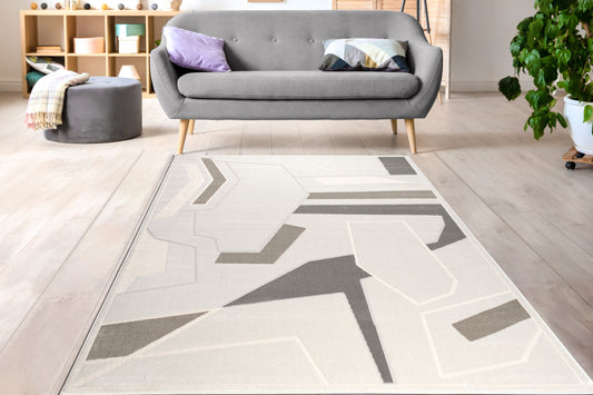 beige brown geometric abstract minimalist modern contemporary area rug for living room bedroom 2x5, 3x5 Runner Rug, Entry Way, Entrance, Balcony, Bedside, Home Office, Table Top