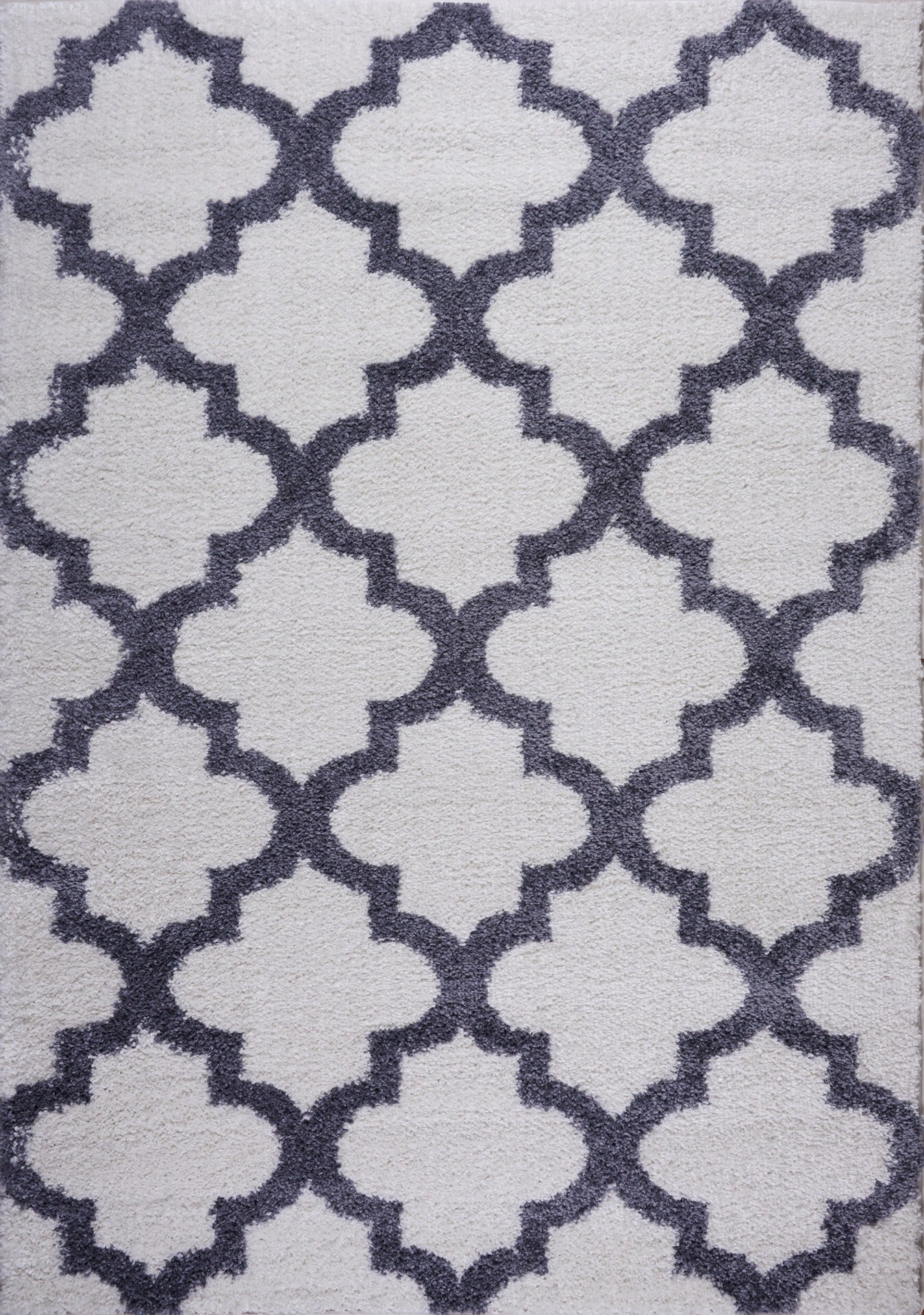 ladole rugs shaggy moroccan trellis fes polypropylene area rug carpet white dark gray 4x6 311 x 57 120cm x 170cm 2x3 Doormat, Entrance, Balcony, Bathroom, Washroom