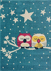 Owl Pink White Star Kids Area Rug - Ladolerugsca