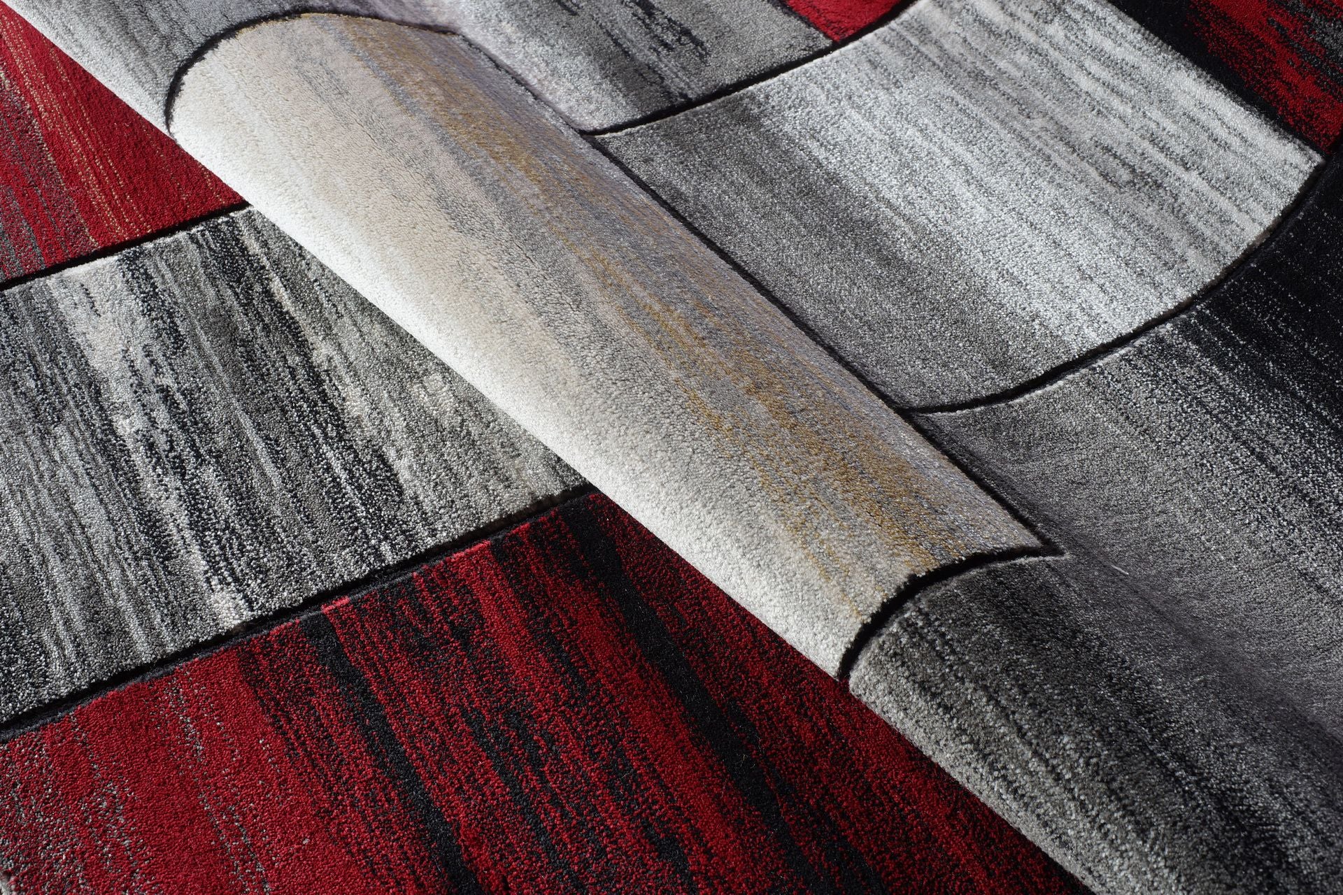 red grey abstract area rug 2x5, 3x5 Runner Rug, Entry Way, Entrance, Balcony, Bedside, Home Office, Table Top