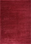 Ladole Rugs Solid Rose Red Shaggy Meknes Durable Medium Pile Indoor Area Rug Carpet