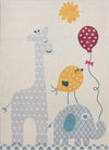 Giraffe Elephant Bird Kids Area Rug - Ladolerugsca