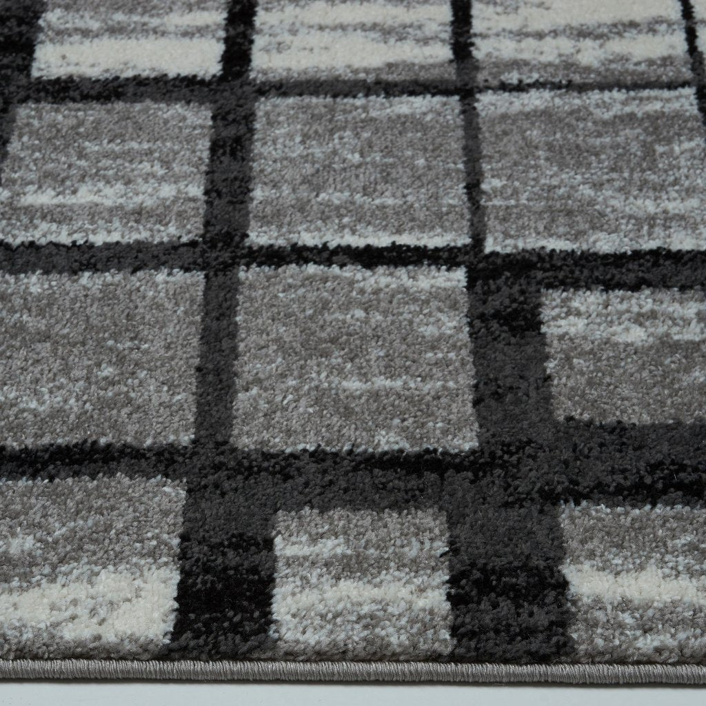 grand square grey area rug 5x7, 5x8 ft Contemporary, Living Room Carpet, Bedroom, Home Office