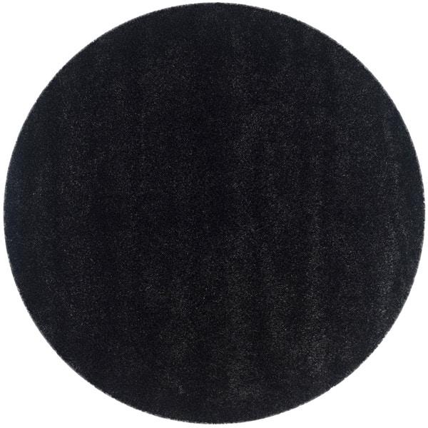 Black Solid Shaggy Area Rug - Ladolerugsca