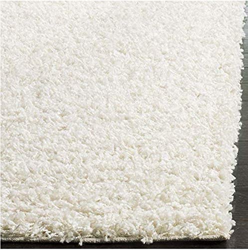 off white solid shaggy area rug 8x10, 8x11 ft Large Living Room Carpet, Bedroom, Kitchen
