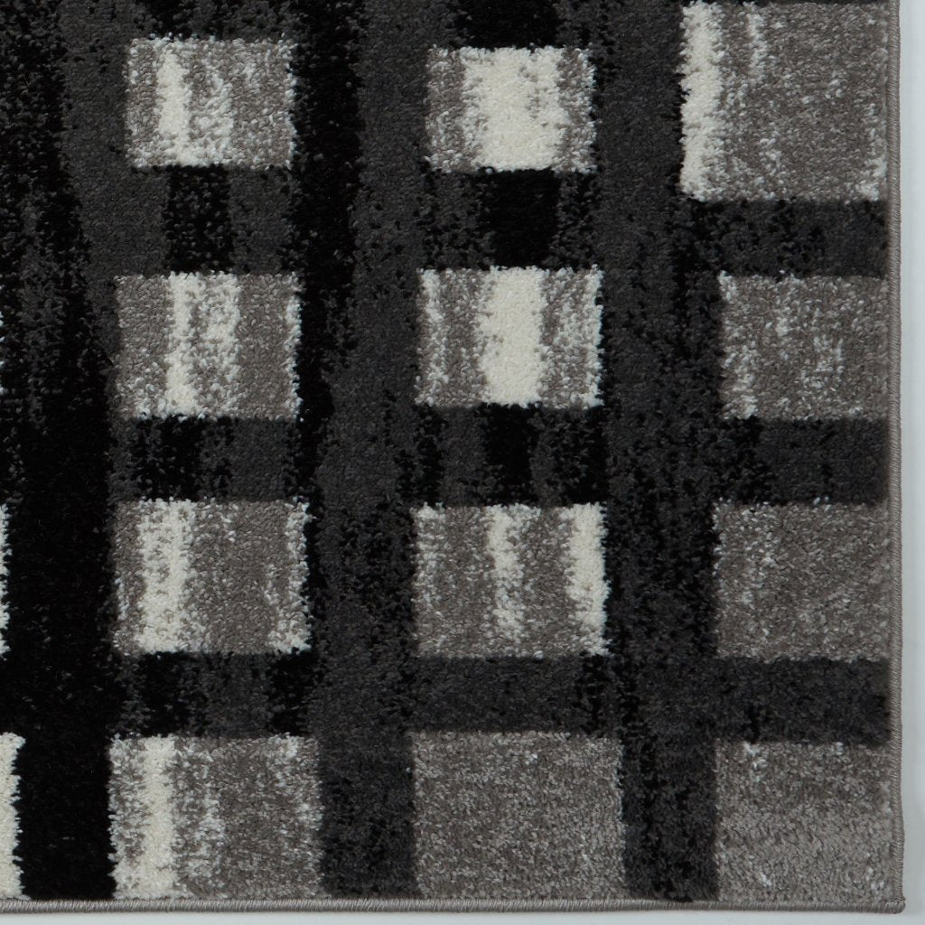grand square grey area rug 2x5, 3x5 Runner Rug, Entry Way, Entrance, Balcony, Bedside, Home Office, Table Top
