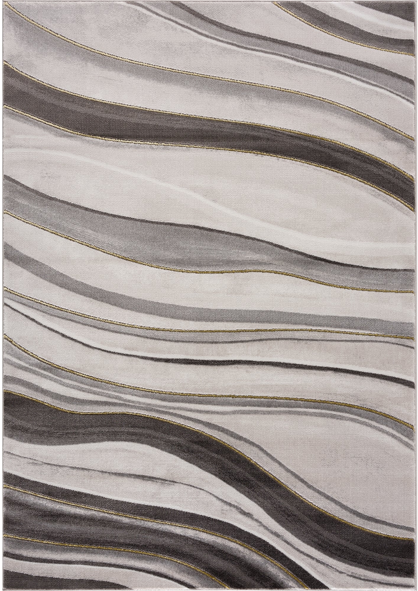 light dark grey beige gold spirals waves striped pattern abstract modern area rug 2x5, 3x5 Runner Rug, Entry Way, Entrance, Balcony, Bedside, Home Office, Table Top