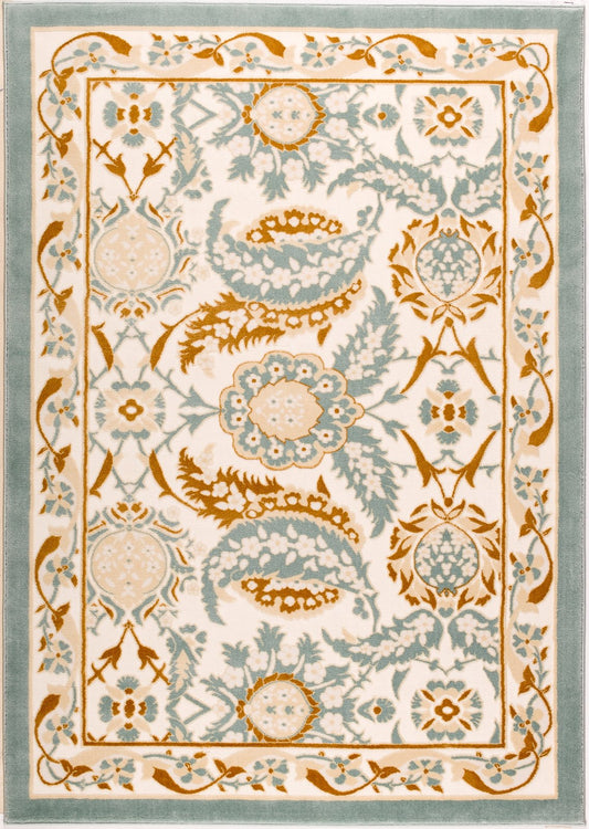 ladole rugs abstract traditional pattern turkish beige blue white contemporary area rug carpet 4x6 311 x 53 120cm x 160cm 4x6, 4x5 ft Small Carpet, Home Office, Living Room, Bedroom