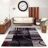 Adonis Currant Red Grey Area Rug