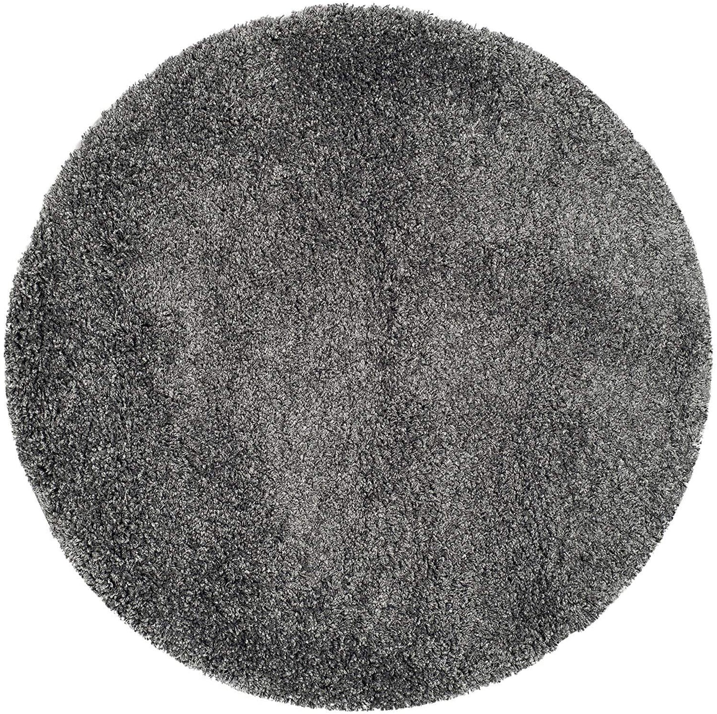 Dark Grey Solid Shaggy Area Rug - Ladolerugsca