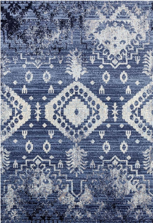 Sofia Blue Ivory Vintage Area Rug - Ladolerugsca