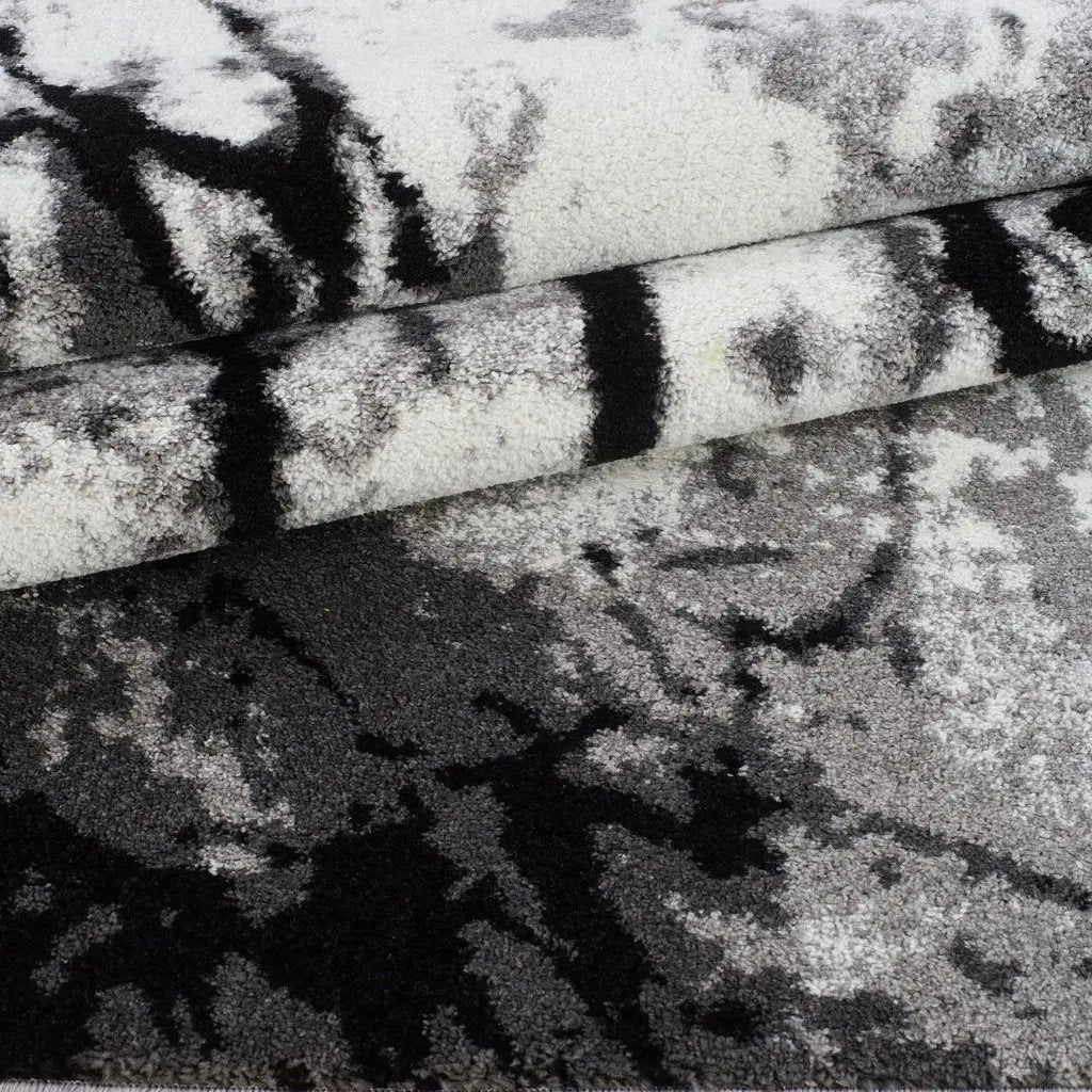 grey cream abstract area rug 2x5, 3x5 Runner Rug, Entry Way, Entrance ...