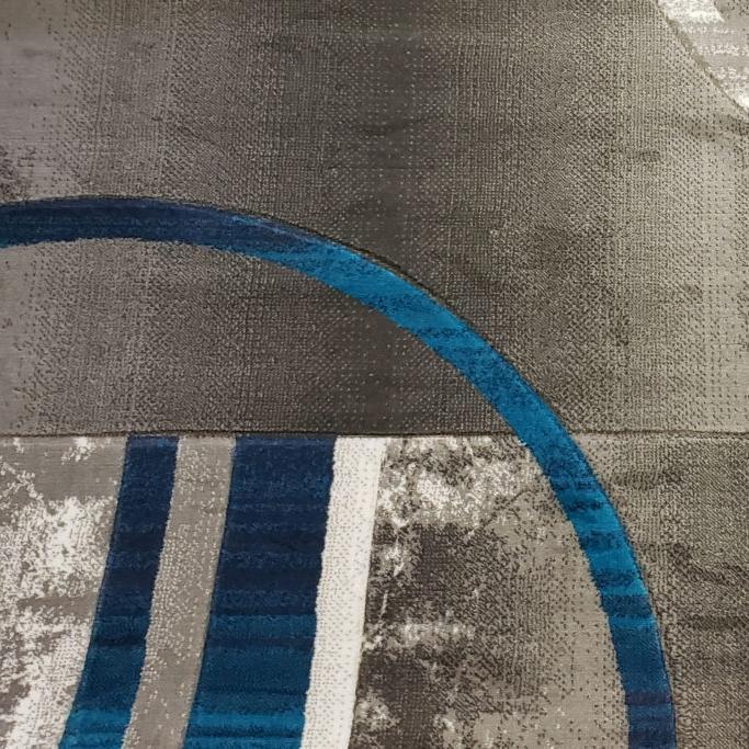blue grey contemporary area rug 2x5, 3x5 Runner Rug, Entry Way, Entrance, Balcony, Bedside, Home Office, Table Top