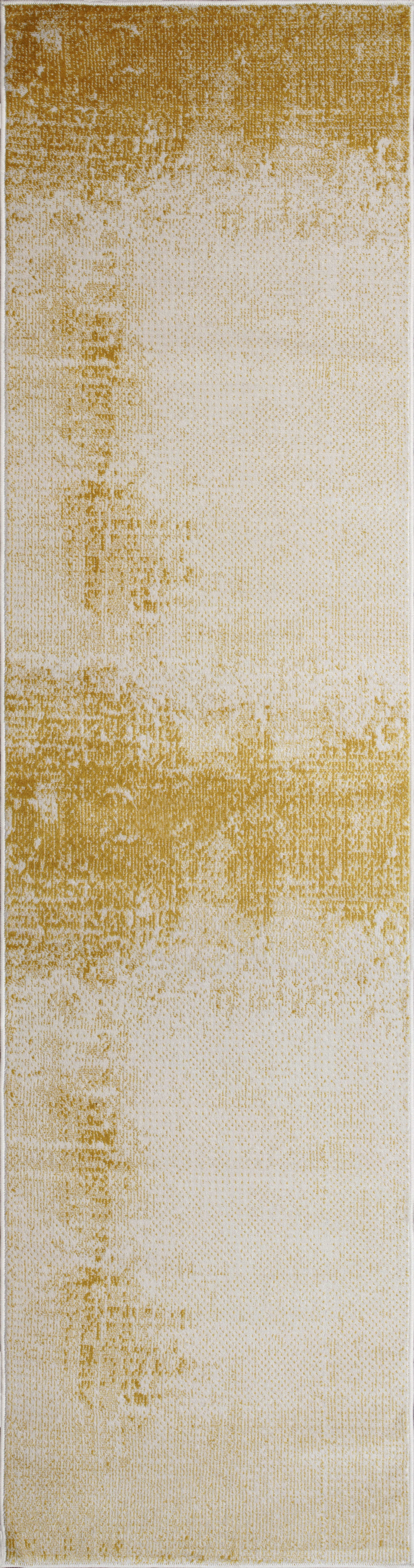 Azra Yellow Mustard Canary Amber Abstract Contemporary Marble Minimal Design Area Rug