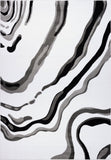 Calvin White Black Abstract Area Rug - Ladolerugsca