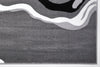 Calvin Grey Black Abstract Area Rug - Ladolerugsca