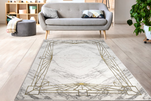 grey gold abstract bordered luxury modern contemporary area rug 2x5, 3x5 Runner Rug, Entry Way, Entrance, Balcony, Bedside, Home Office, Table Top
