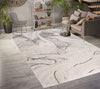 Grey Beige Abstract Luxury Modern Contemporary Area Rug