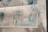 La Dole Rugs Light Dark Blue Beige Rustic Pattern Abstract Modern Minimalistic Area Rug