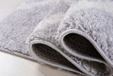 Ladole Rugs Shaggy Tangier Turkish Smooth Soft Made by Machine Indoor Small Mat Doormat Rug in Light Gray White