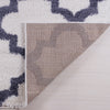 Ladole Rugs Shaggy Moroccan Trellis FES Polypropylene Area Rug Carpet White Dark Gray
