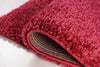 Ladole Rugs Solid Rose Red Shaggy Meknes Durable Medium Pile Indoor Area Rug Carpet