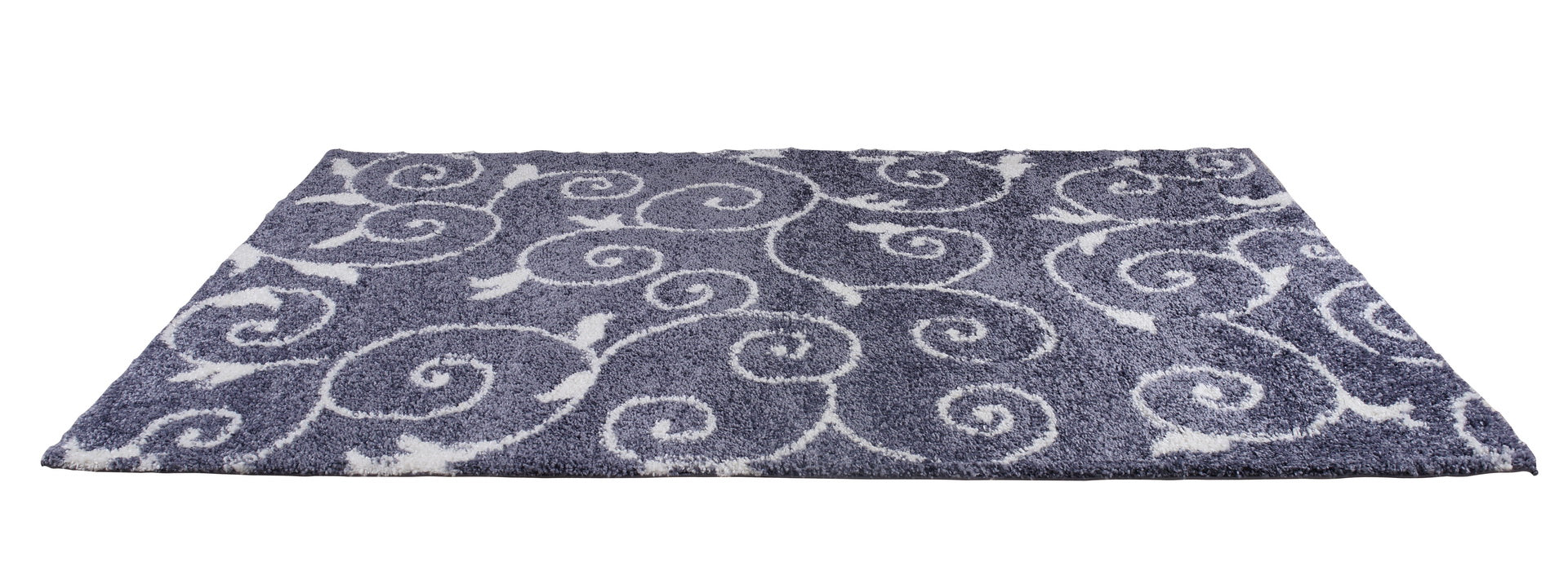 ladole rugs shaggy rabat abstract pattern sustainable spirals style indoor small mat doormat rug in dark gray white 110 x 211 57cm x 90cm 6x8, 6x9 ft Living Room, Bedroom, Dining Area, Kitchen Carpet