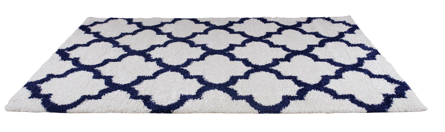 ladole rugs grant shaggy fes made in europe beautiful abstract polypropylene small mat doormat rug in dark blue white 110 x 211 57cm x 90cm 8x10, 8x11 ft Large Living Room Carpet, Bedroom, Kitchen
