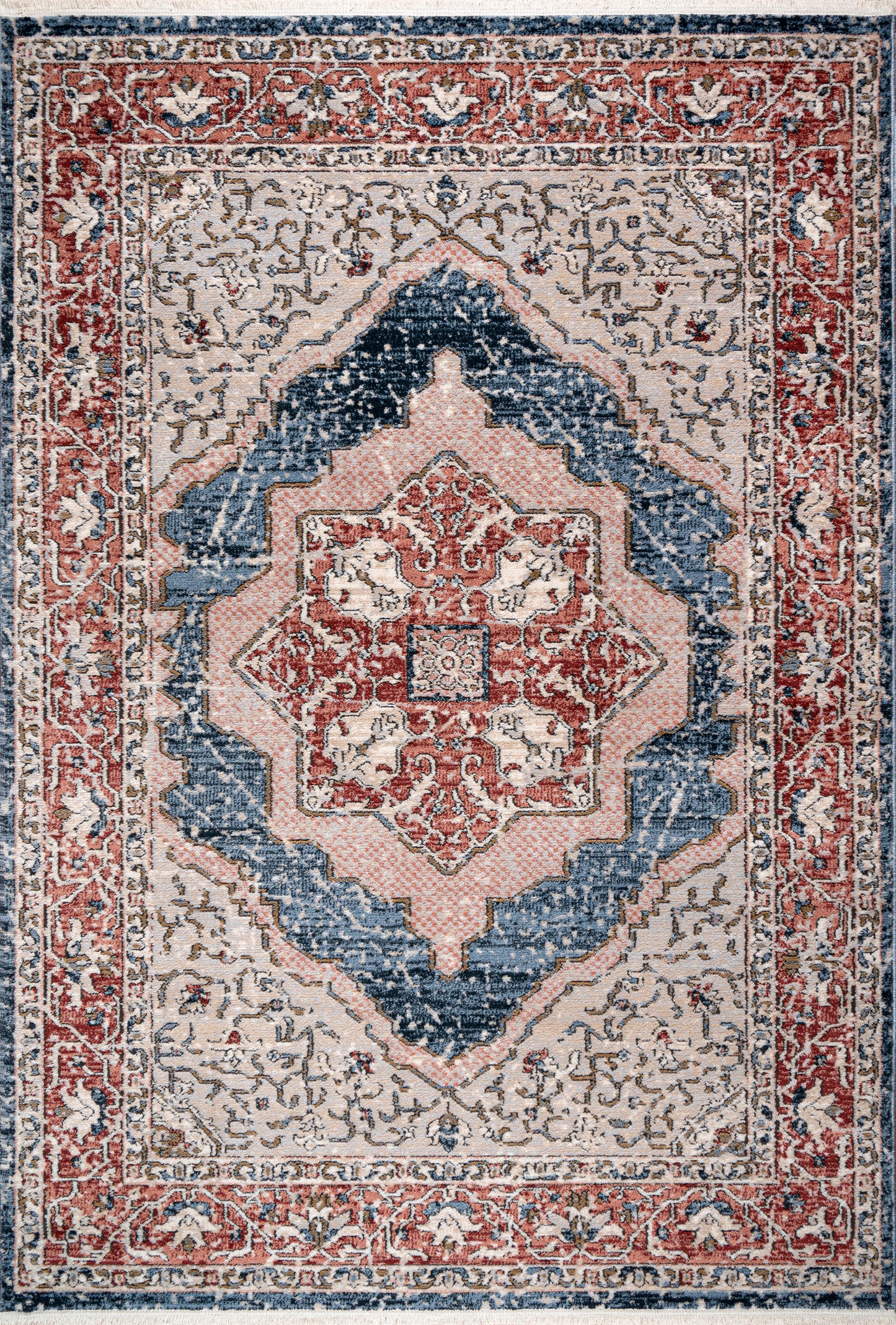 red blue traditional oriental area rug for living room bedroom 2x5, 3x5 Runner Rug, Entry Way, Entrance, Balcony, Bedside, Home Office, Table Top