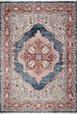 Barbara Red Blue Traditional Oriental Area Rug For Living Room, Bedroom