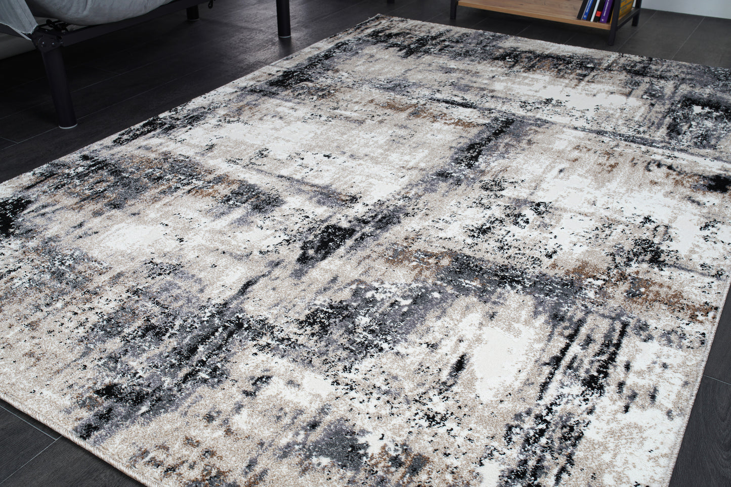 everest black grey beige modern rustic design area rug 8x10, 8x11 ft Large Living Room Carpet, Bedroom, Kitchen