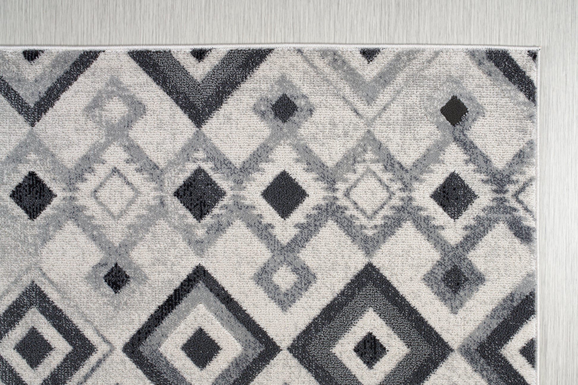 lucas dark light grey modern geometric area rug diamond pattern 8x10, 8x11 ft Large Living Room Carpet, Bedroom, Kitchen