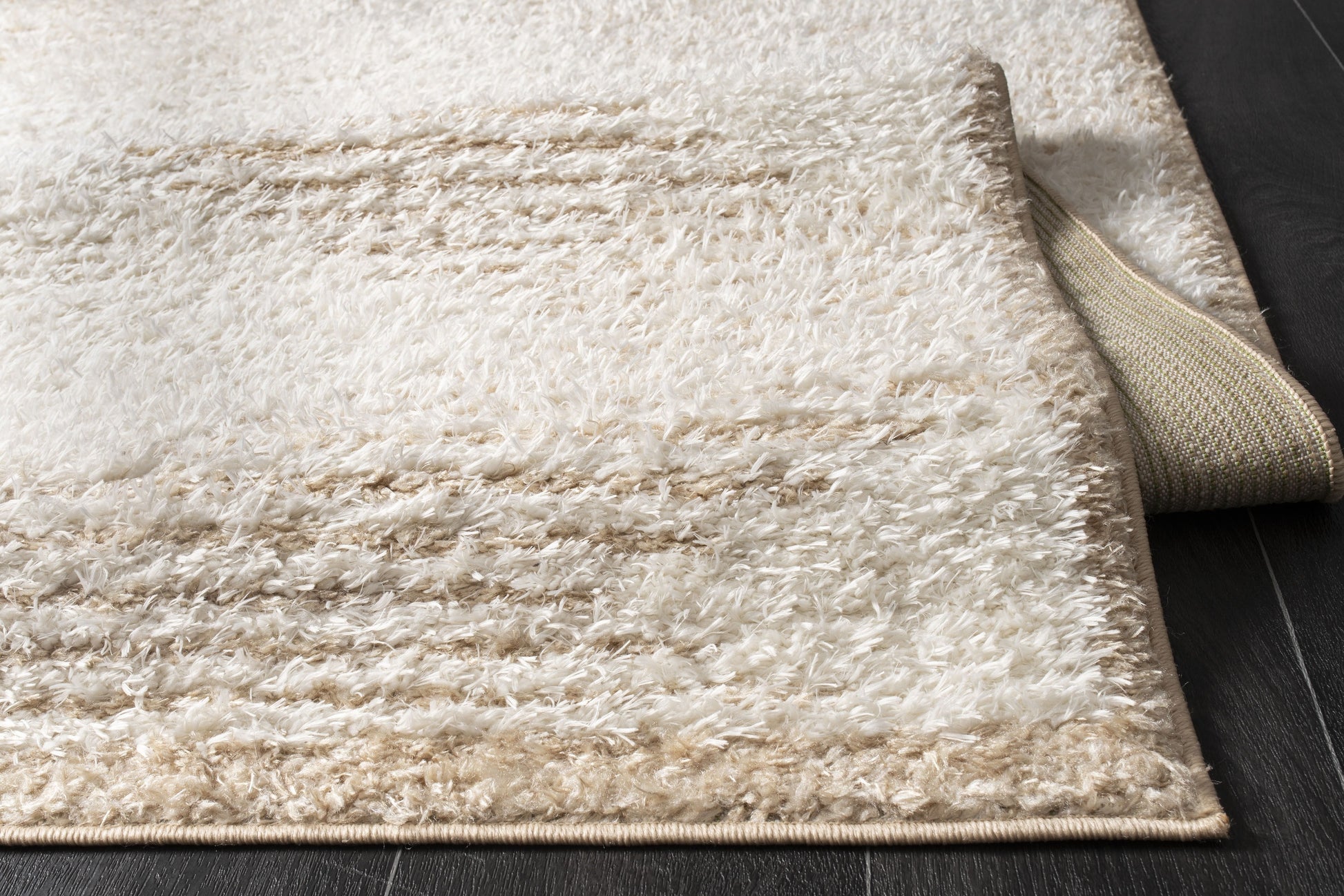 cream beige abstract fluffy thick shaggy area rug for living room bedroom 2x8, 3x10, 2x10 ft Long Runner Rug, Hallway, Balcony, Entry Way, Kitchen, Stairs