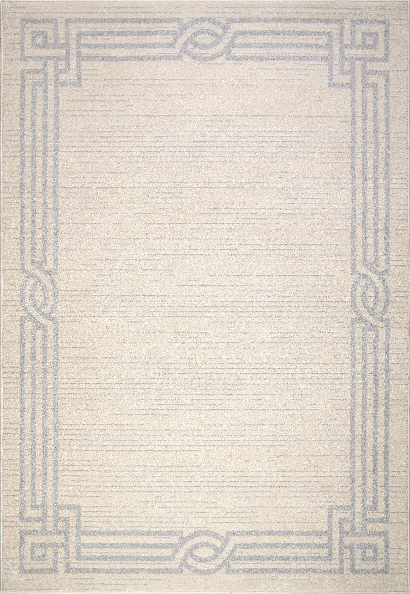 modern ivory grey bordered area rug 2x5, 3x5 Runner Rug, Entry Way, Entrance, Balcony, Bedside, Home Office, Table Top