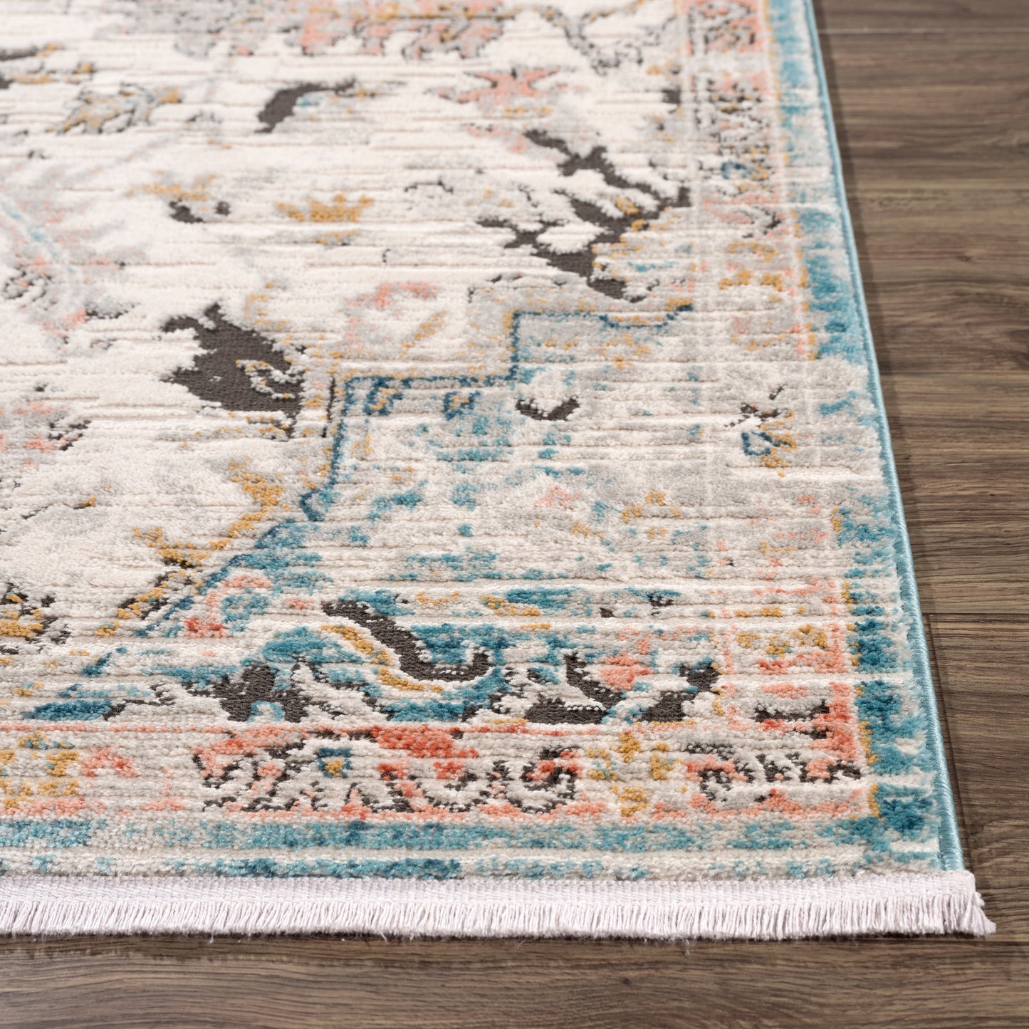 la dole rugs traditional persian oriental distressed teal turquoise ivory grey red orange area rug 8x10, 8x11 ft Large Living Room Carpet, Bedroom, Kitchen